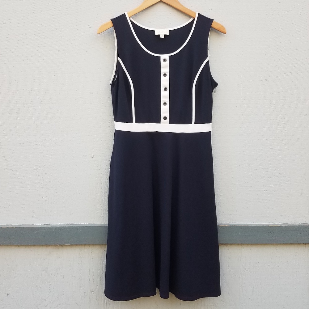 Modcloth Navy Blue Sleeveless Dress with Pockets